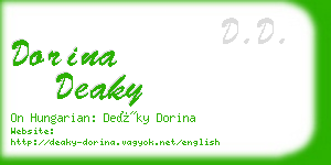 dorina deaky business card